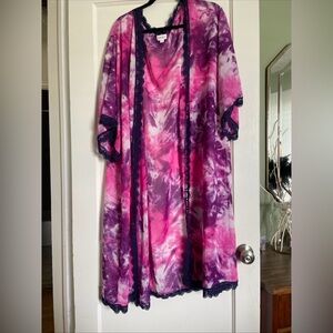 LuLaRoe Pink and Purple Chloe Boho Overlay